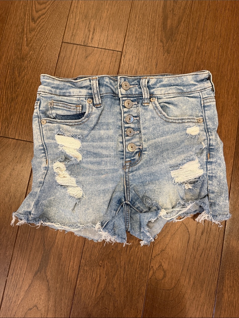 American Eagle Next Level Stretch m Distressed Denim Shorts Size 4 - C70-007